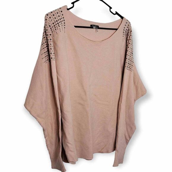 Vila Milano Blush Sweater with Rhinestones size XL - Picture 2 of 6